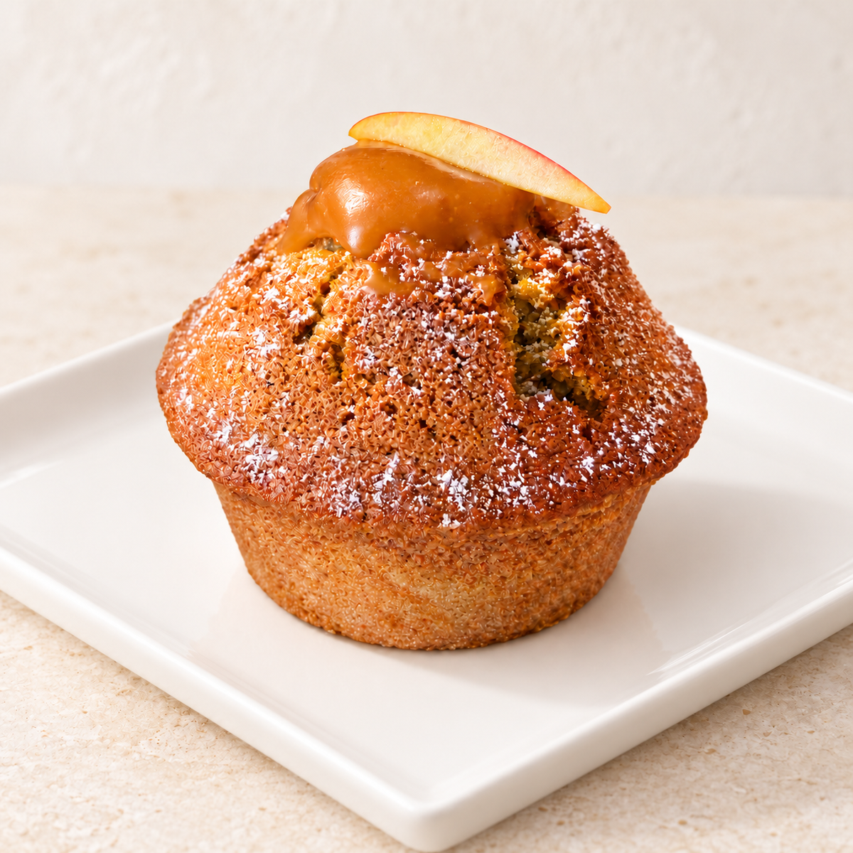 Muffin pomme caramel beurre salé et sarrasin